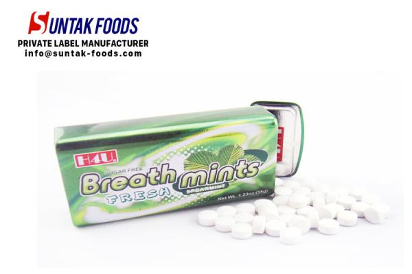Buy cheap Strongest Healthy Breath Mints For Dental 2 Layers Color , Mint Green Candy from wholesalers