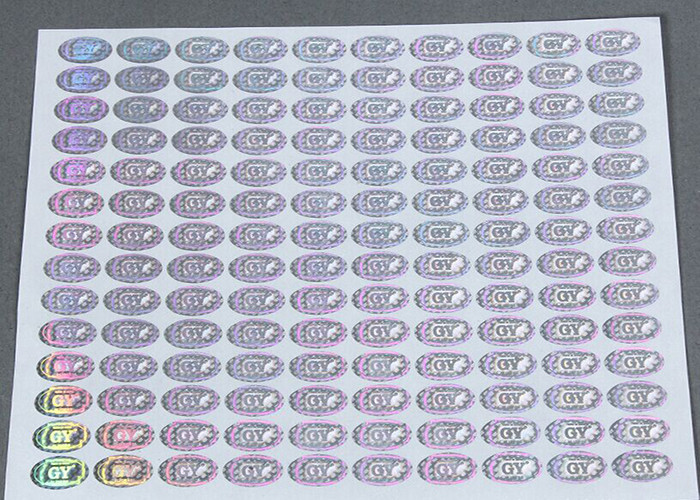 3D Anti Counterfeit Sticker / Silver Label Stickers Scratch Off With Security Code