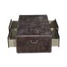 Buy cheap Dark Brown Leather Covered Coffee Table , Coffee Table Chest With Drawers from wholesalers