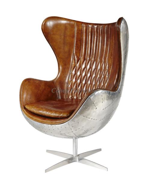 Buy cheap Brown Authentic Leather Office Desk Chair Durable Vintage Industrial Style Furniture from wholesalers