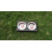 Buy cheap Home Patio PE Rattan Pet Feeder , Outdoor Hand-Woven Pet Bowl product