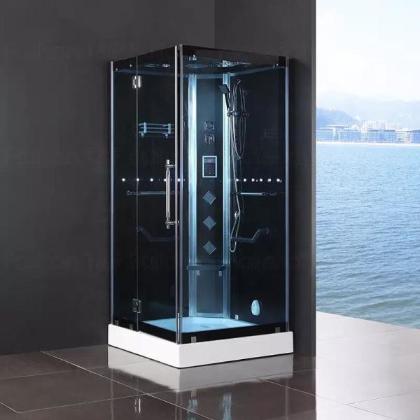 Buy cheap Tempered Glass Sliding Door Enclosed Steam Shower Cabins Aluminum Frame from wholesalers