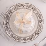 European Style Gray Dinnerware Sets With Luxury Porcelain And Scenic Pattern