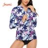 Buy cheap Zip Front Women's Rashguard Swimsuit Sun Protection Swimming Jacket from wholesalers