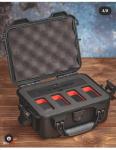 Black Digital Sports Wrist Watch Case With 12 Watches Capacity