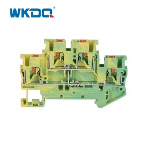Easily Inserted Electrical Terminal Block Yellow and Green Durable Wire