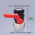Retailer 1000L IBC Tank Adapter DN50 Ball Butterfly Valve for Industrial