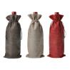 Buy cheap Jute Linen Wine Drawstring Bags Customizable For Wedding / Party from wholesalers