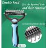 Buy cheap Red Blue Pet Hair Brush Remover Double Side Pet Dematting Comb Hair Removal from wholesalers