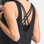 Women Fitness Loose Fit Breathable Casual 2 in 1 Tank Top Yoga Sports Bras ISO