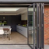 Buy cheap Large Modern Aluminum Folding Door Sound Proof Double Glazed Folding Door product