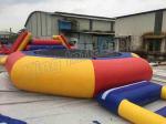 0.9mm PVC Tarpaulin Huge Inflatable Water Parks 40m Diameter With Red / Blue