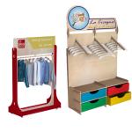 Custom Plywood Display Rack For Clothing Stores, Clothing And Accessory Display
