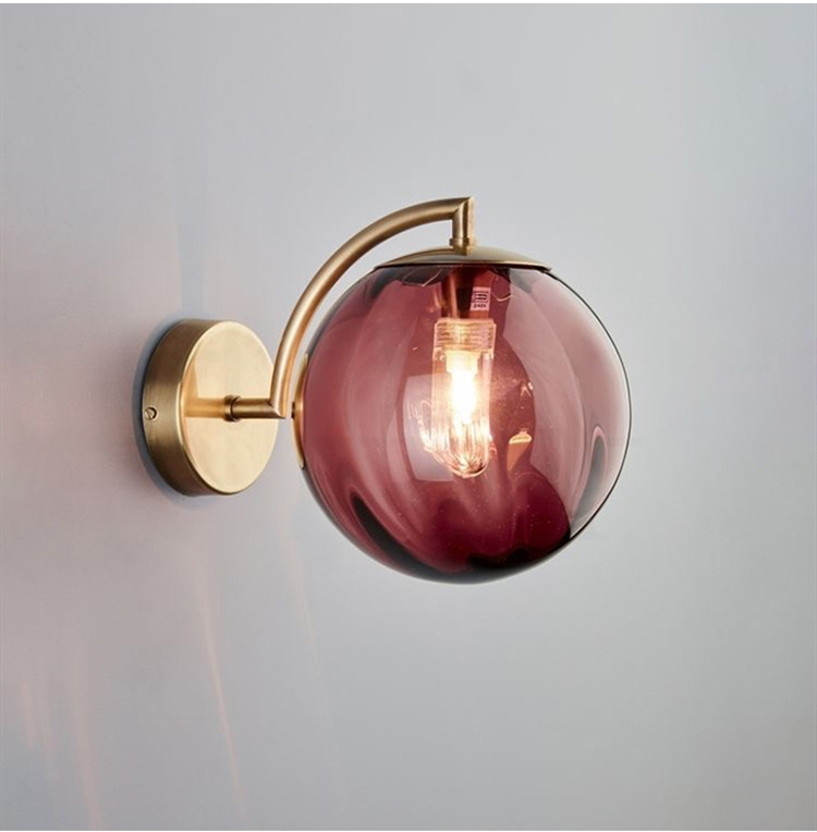 Modern Led Wall Lamp Nordic Glass Ball Wall Lamps For Living Room Bedroom Home Bedside Wall Light(WH-OR-244)