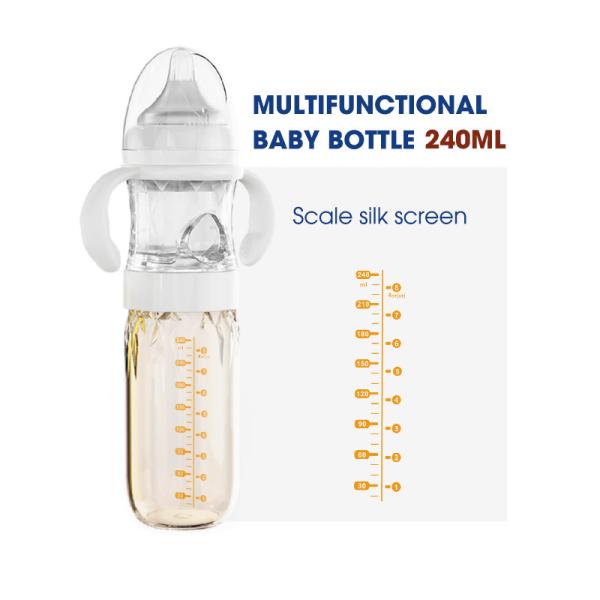 Buy cheap Anti Colic Self Mixing Baby Bottles 240ml Smooth Flow Newborn Glass Bottles from wholesalers