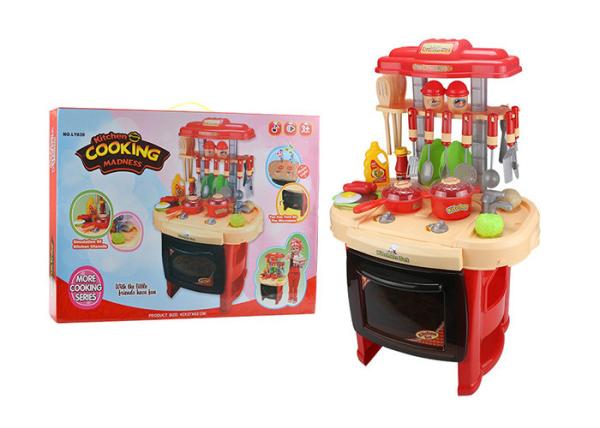 Buy cheap Red Color Pretend Play Childrens Toy Kitchen Sets With Sound And Light 62CM from wholesalers