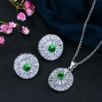 Fashion Luxury Jewelry Set Rhodium AAA Cubic Zircon Cz zircon Necklaces Earrings