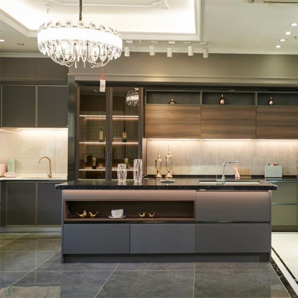 Buy cheap Luxury 50mm Modular Kitchen Cabinets Modular Wooden Kitchen from wholesalers