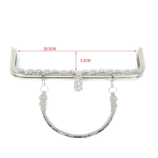 Buy cheap Rustproof Metal Rectangle Purse Frame Kiss Clasp Lock 20.5*5.5cm from wholesalers
