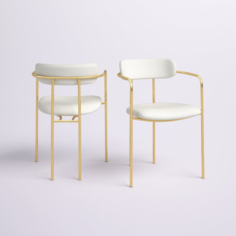 Contemporary Round Dinette Sets Velvet Upholstered Arm chair For Home