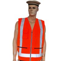 Buy cheap High Visibility Reflective Safety Vest Fluorescent Orange product