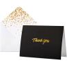 Buy cheap 2.93 Ounces Customised Thank You Cards Black Gold Foil Blank Cards With Envelopes from wholesalers