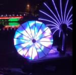 stainless steel sculptures with LED lights, outdoor metal sculptures,Stainless