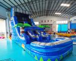 Buy cheap Playground Jumping Bouncer Inflatable Water Slide With Pool from wholesalers
