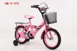 Steel Rim 12 Inch Kids Bike With Training Wheels Entry Level Bicycle For