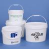 Buy cheap Popcorn Oval Round Plastic Food Buckets In Bulk 16L Black White from wholesalers