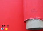 2523 Red Acrylic Coated Fiberglass Fabric Industrial Fire Blanket / Curtain