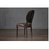 Buy cheap Event wood frame linen or leather fabric dining chair upholstered round back dining chair with nails from wholesalers