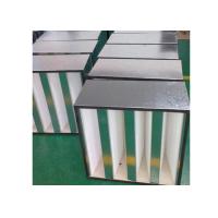 Buy cheap H14 V Bank HEPA Filter High Air Flow Galvanized / Stainless Steel Frame product