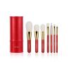 Buy cheap Vonira Professional Christmas Makeup Brushes Set 7pcs Glitter Cosmetic Brush Tool Kit for Girls Birthday Gift Red Color from wholesalers