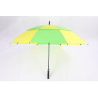 Buy cheap Lightweight Vented Golf Umbrella , Green & Yellow Heavy Duty Golf Umbrella product