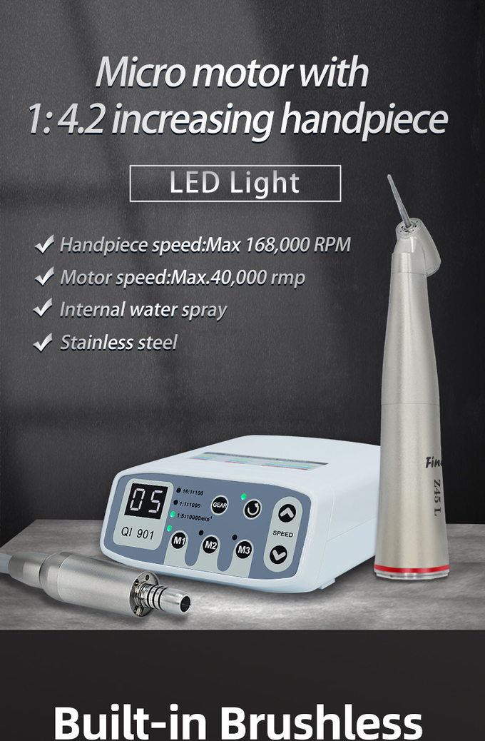Multiscene Dental Laboratory Equipments Electric Handpiece Motor DC 36V 3A