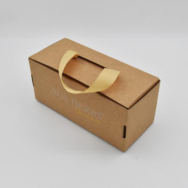 Buy cheap White Kraft Corrugated Mailer Boxes Artpaper Collapsible Shoe Box With Carry Handle from wholesalers
