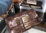 Rose Bead Piece Decoration Bling Bag Unique Shine Cross-Body Bag Baguette Bag