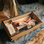 Wooden Memory Keepsake Boxes With Personalize Acrylic Lid - Wedding Bridal Party