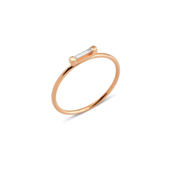 Buy cheap 925 Sterling Silver Eco Friendly Mini Baguette Rings for Women Real Gold Plated Jewelry from wholesalers