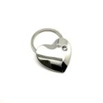 Siliver Metal Keychain Holder With Customized Logo In Individual Polybag