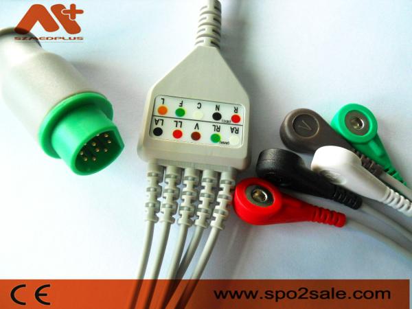 Buy cheap Siemens 10 Pin Compatible 5 Lead Snap Direct-Connect ECG Cable from wholesalers