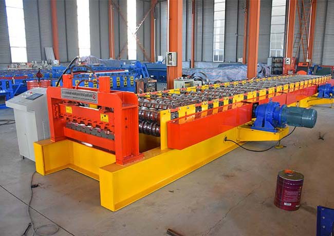 Easy Operate Floor Deck Roll Forming Machine Effective Width 1000mm For Building Construction