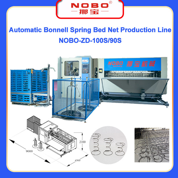 High Speed Mattress Production Line 90-100 Springs / Min 220v Bonell Spring Type
