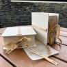 Buy cheap White Black Magnetic Packaging Box With Ribbon Tied from wholesalers
