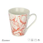 300ml Floral Bone China Travel Mug Custom Logo Microwave Safe