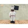 Buy cheap Chef Tabletop Statue Polyresin Chef Figurine Wooden Chalkboard Resin Chef Sculpture from wholesalers