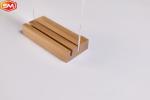 Beech Wood Wooden Base T Shape Clear Acrylic Sign Holder Wedding Menu Card