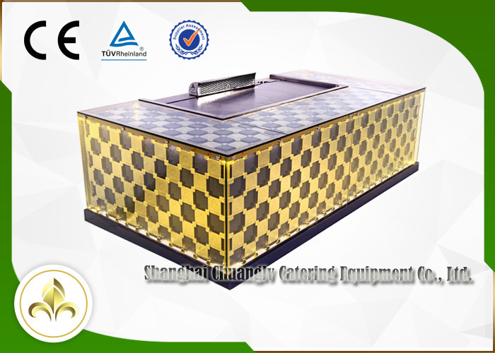 Indoor Outdoor Teppanyaki Hibachi Grill Distinctive Designed For Hotel / Food Plaza
