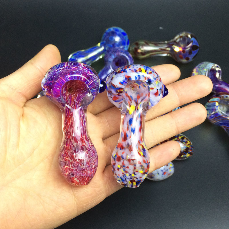 Heat Resistant 3" Glass Smoking Pipe Collectible Tobacco Hand Bowl